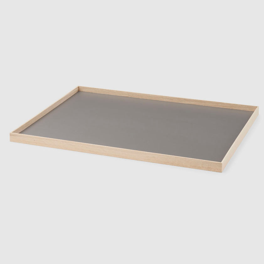 FRAME tray large, oak-grey