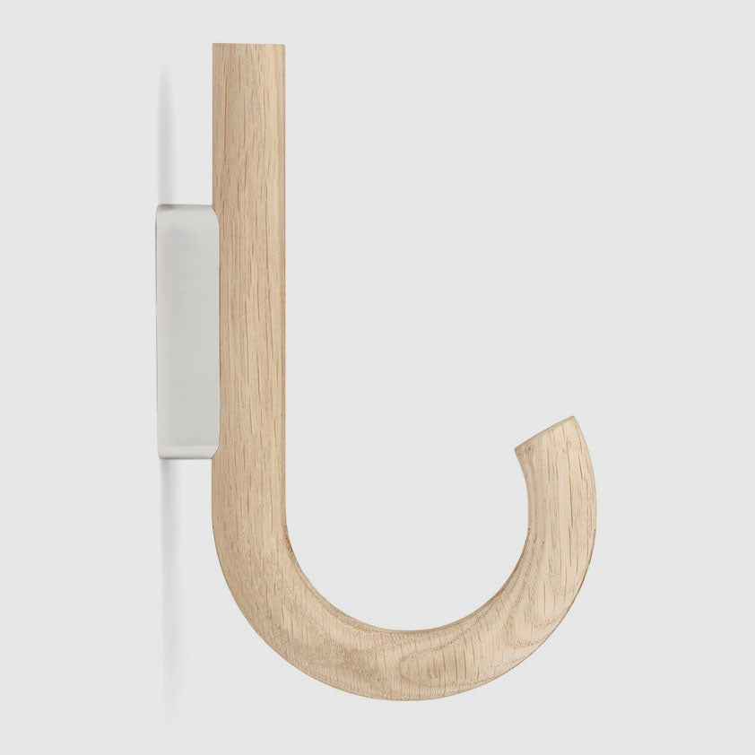 HOOK hanger oak/chrome