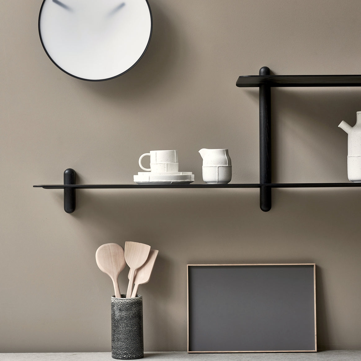 FRAME tray large, oak-grey