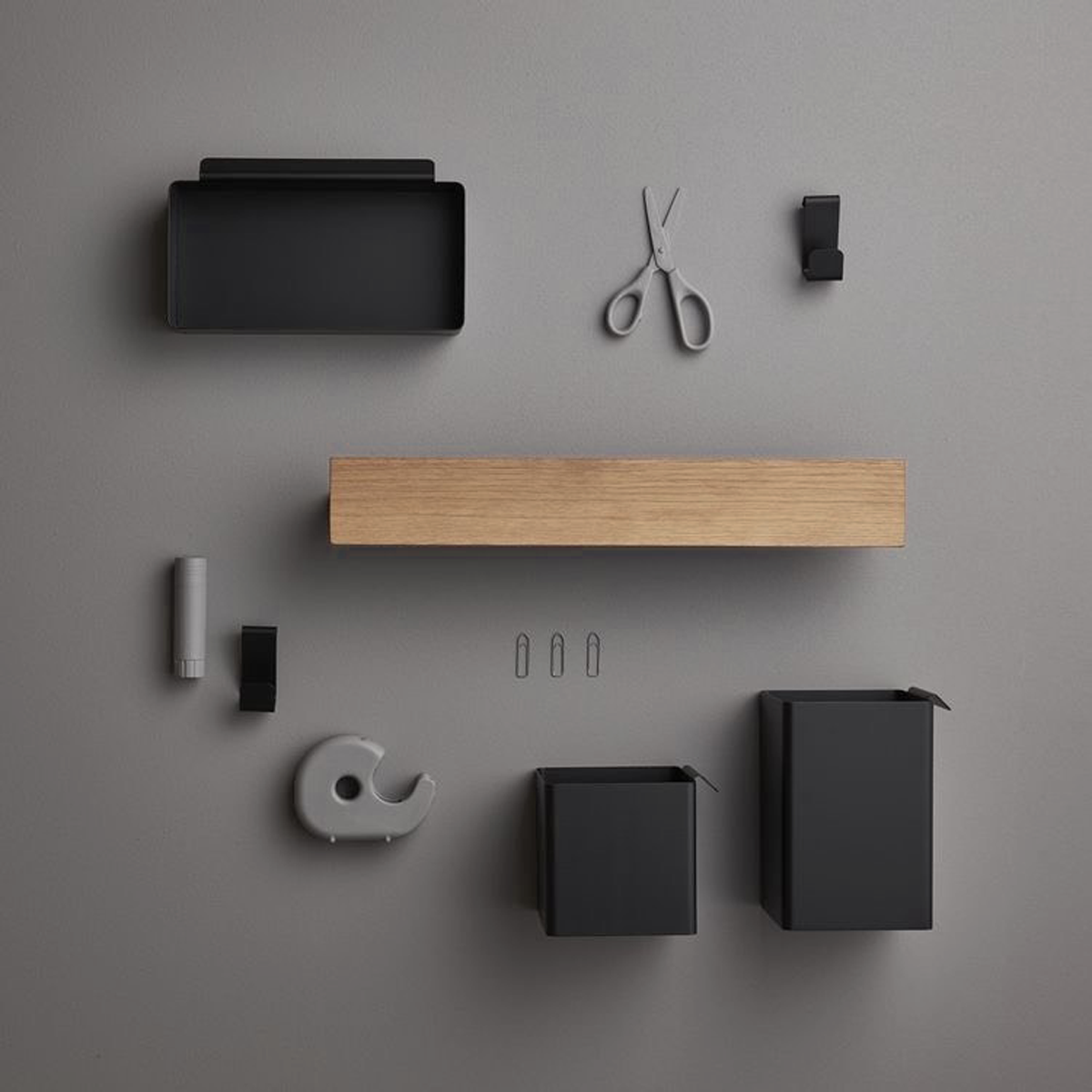 FLEX System magnetic shelf short, oak/black*
