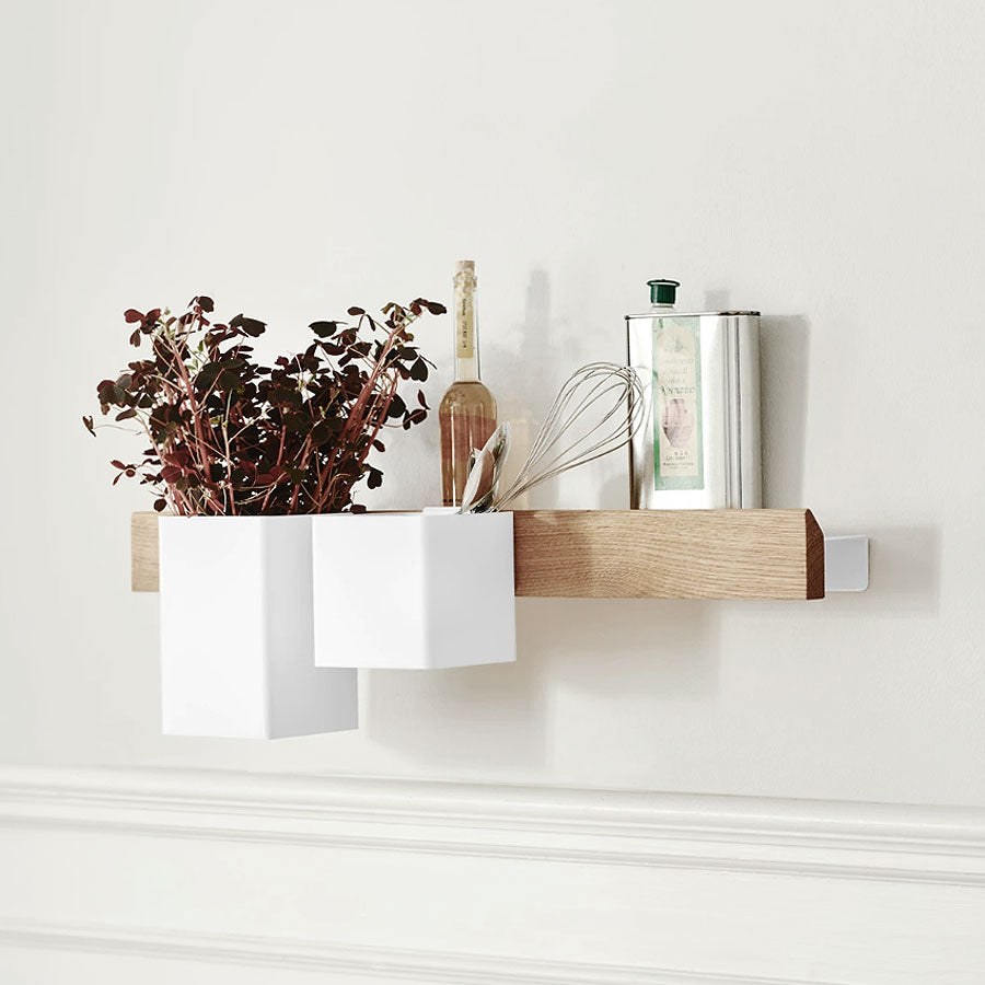 FLEX System magnetic shelf long, oak/white*