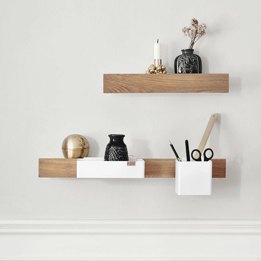 FLEX System magnetic shelf short, oak/white*
