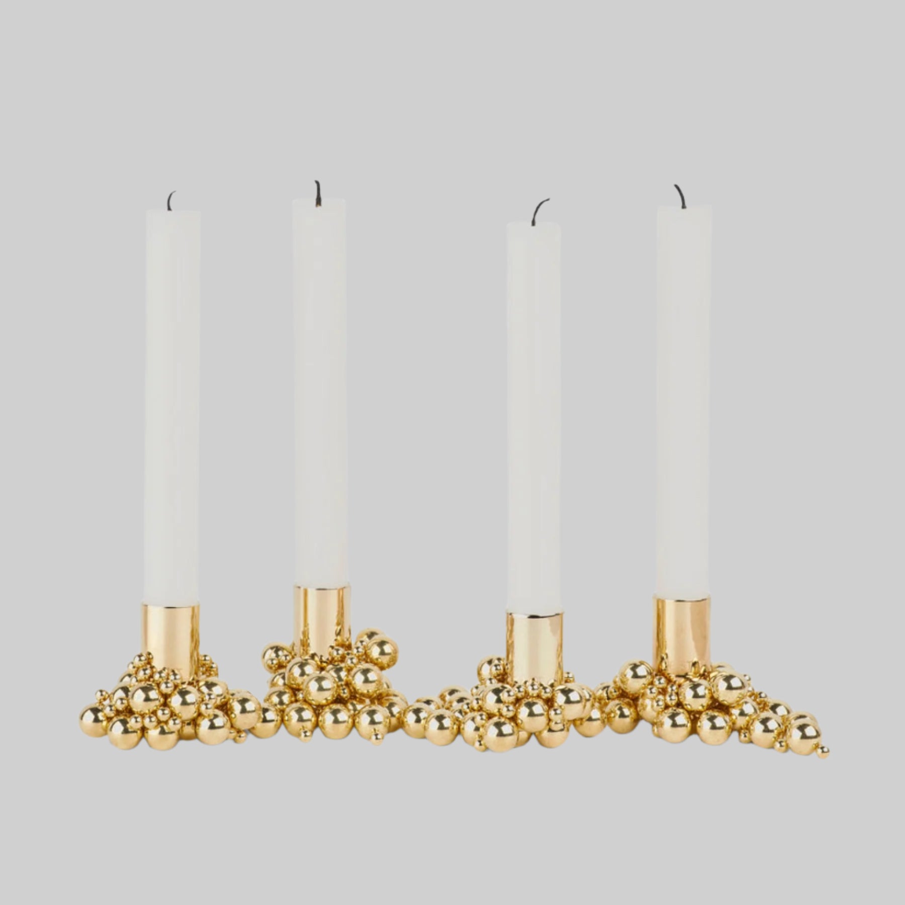 MOLEKYL candlelight set of 4, brass