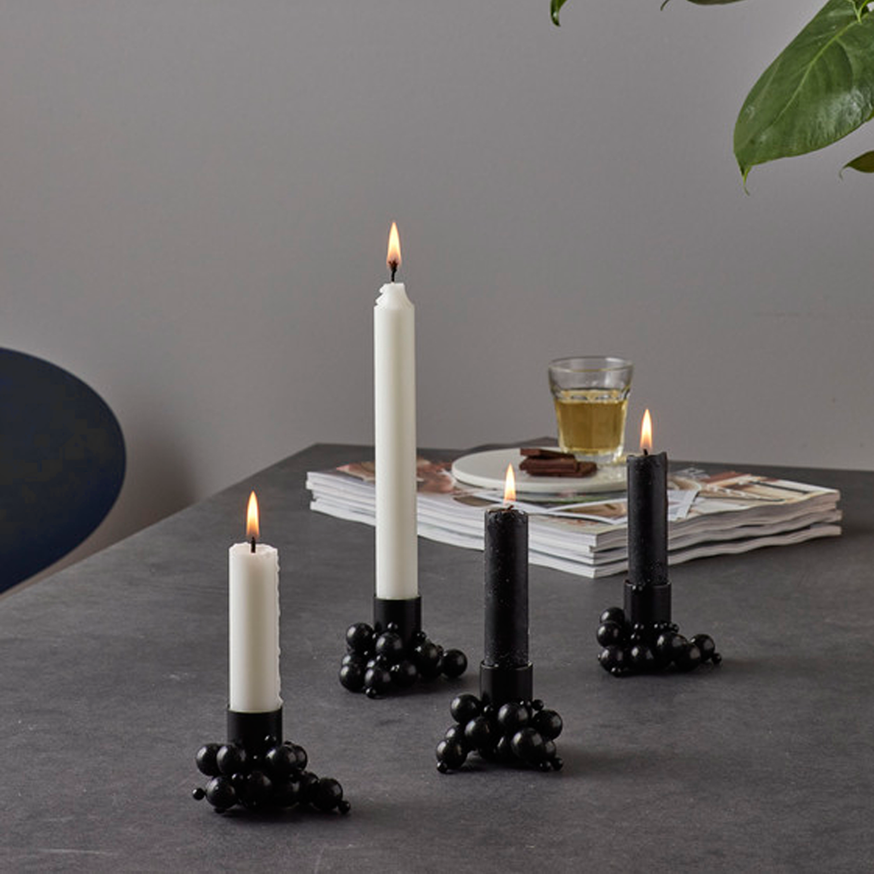 MOLEKYL candlelight set of 2, black