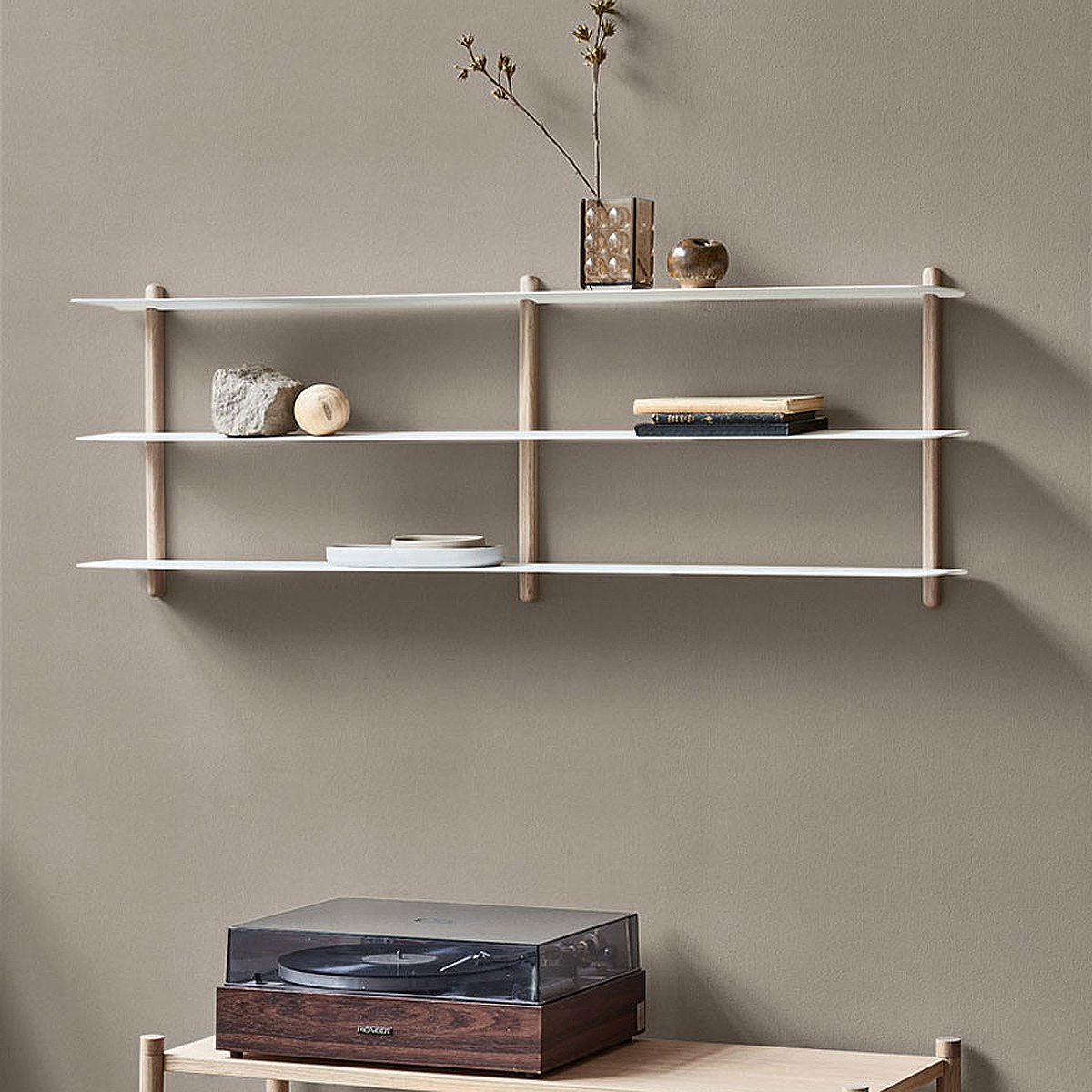 NIVO Shelf Small D - light oak/white