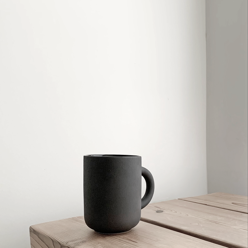 Theo mug, set of 2 - matte black