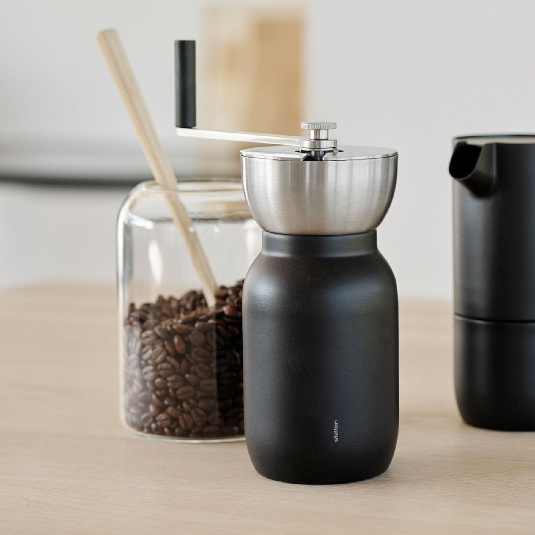 Collar coffee grinder