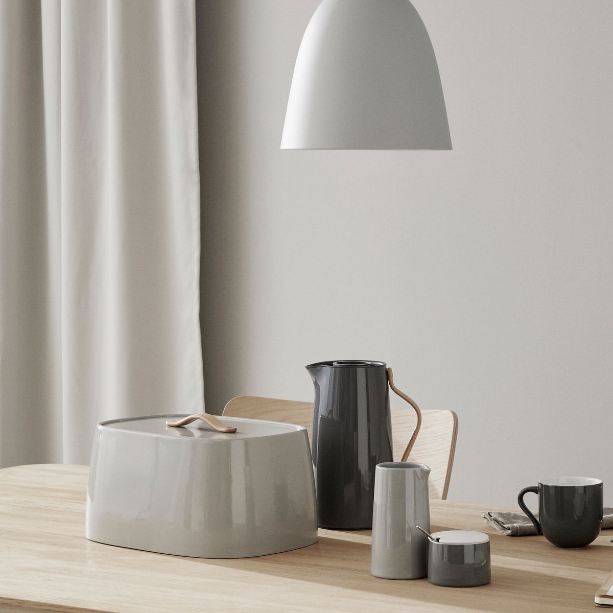 Emma sugar bowl, grey