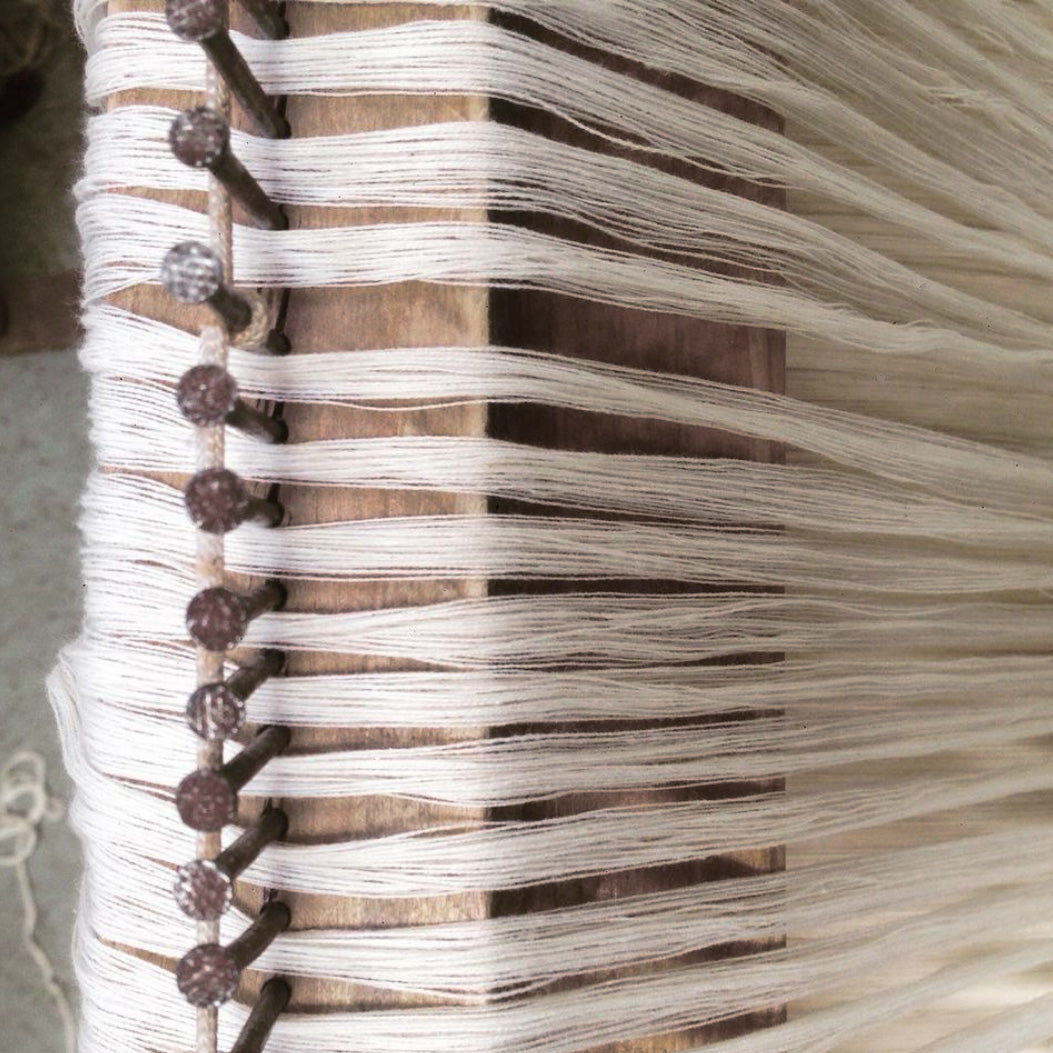 Usva Towel Collection | White with Grey Stripes - Hand Woven