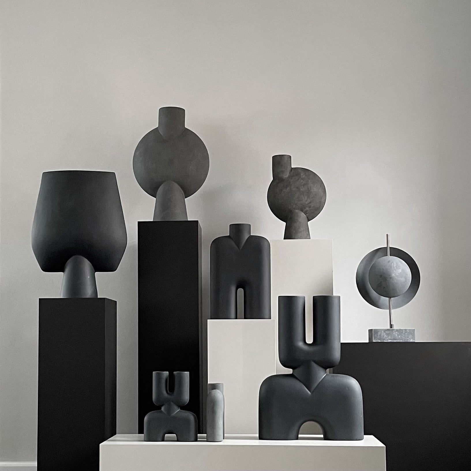 Sphere Vase Bubl, Hexa - Dark Grey