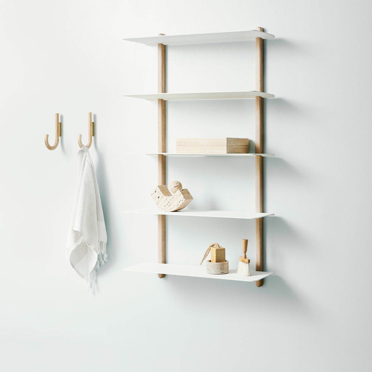 NIVO Shelf Small E - light oak/white