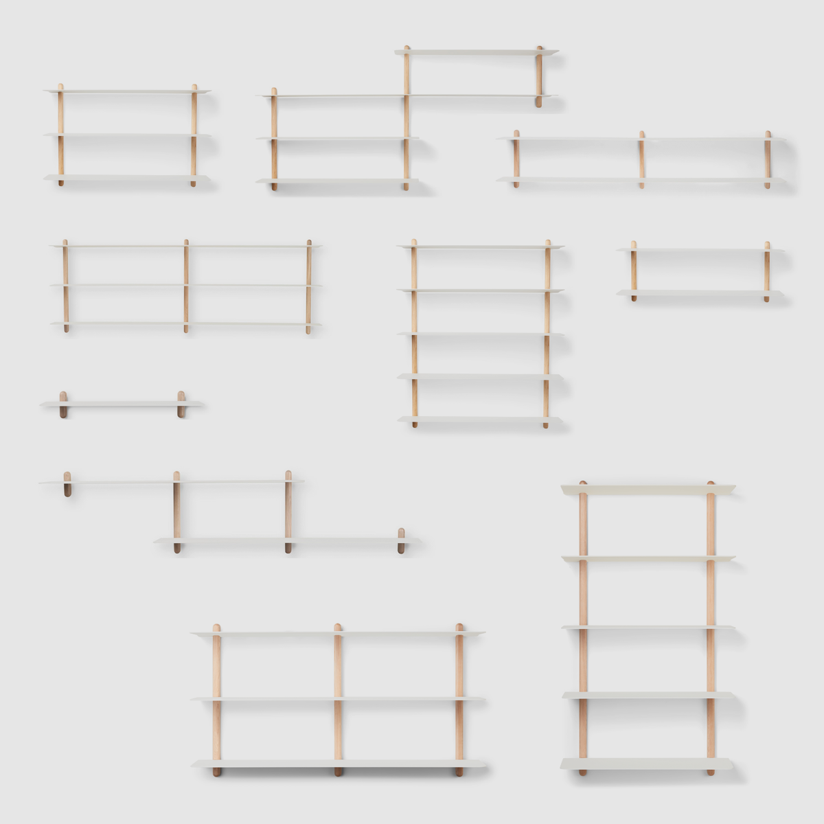 NIVO Shelf Small C - light oak/white