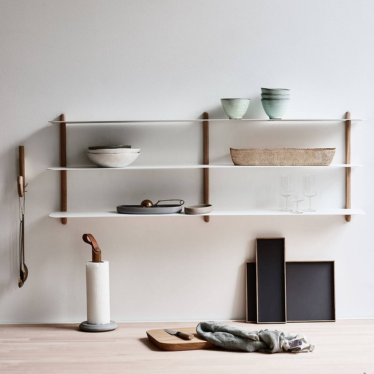 FRAME tray small, oak-grey