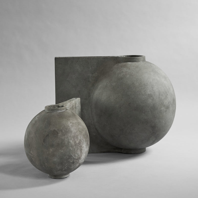 Offset Vase, Big - Dark Grey
