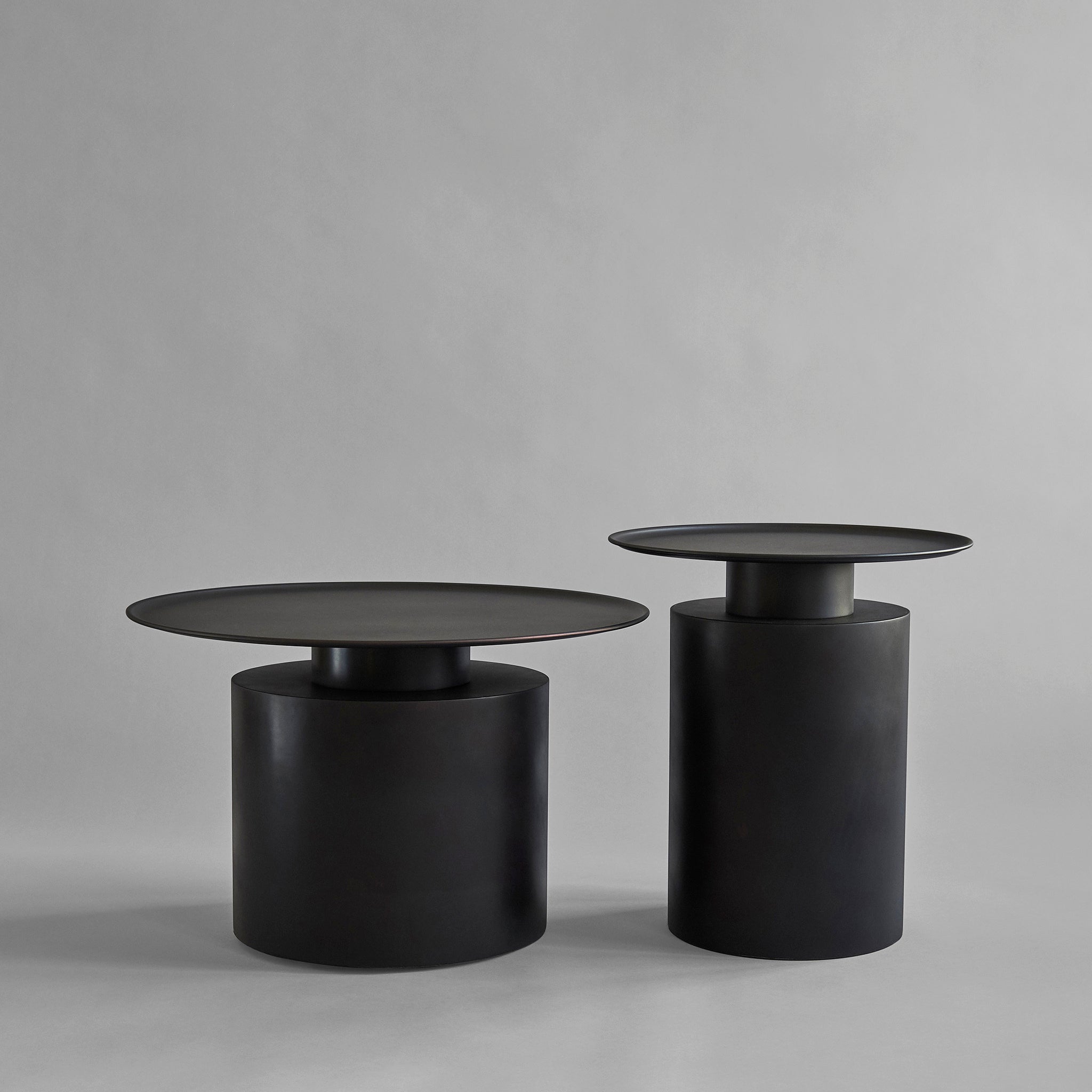 Pillar Side Table, Tall - Burned Black