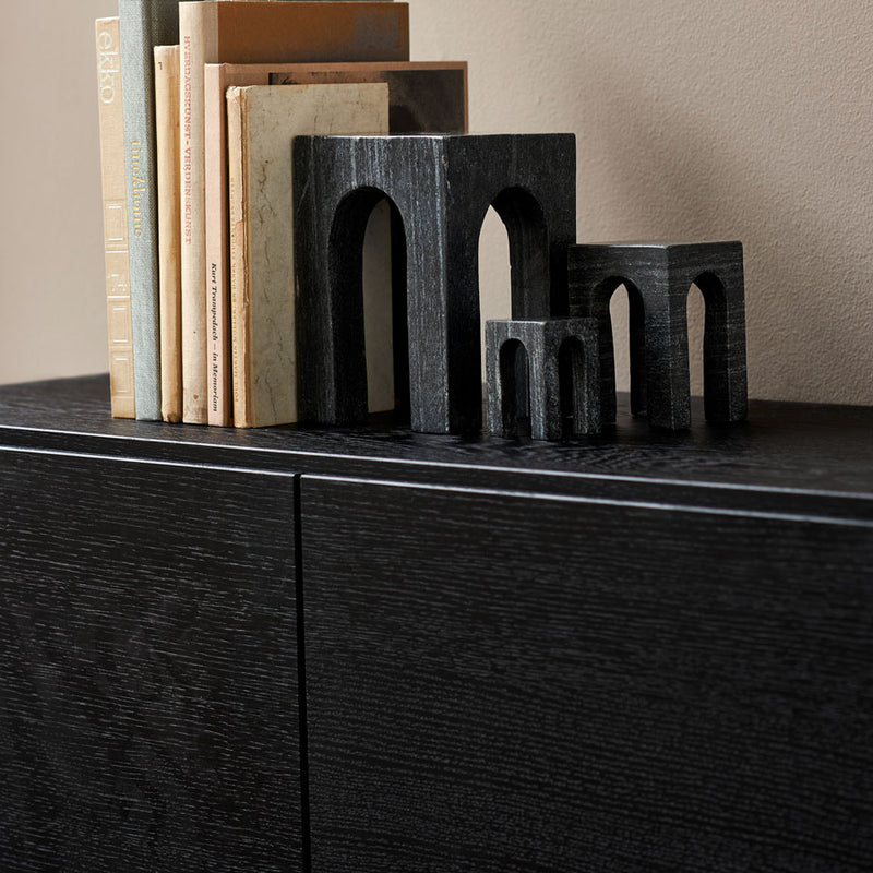Sceene bookcase/cabinet E - black oak