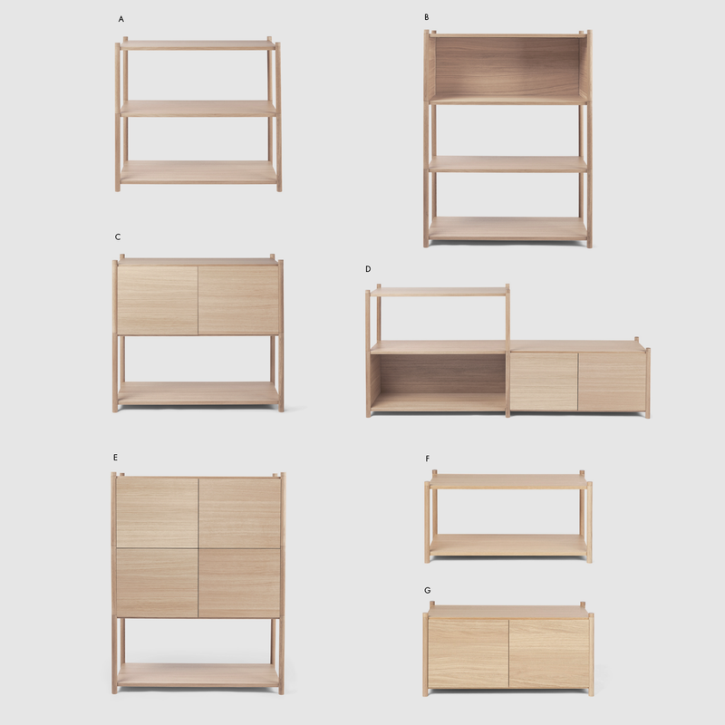 Sceene bookcase/cabinet E - light oak