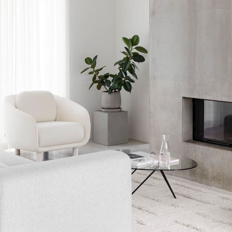 Sera Helsinki, Finnish designed hand-made rugs from Ethiopia, fair-trade, ethically made.  Available exclusively in  North America, Canada and USA, through Studio Nordhaven. Laine Knotted Wool Rug - White + White - Saaristo Collection