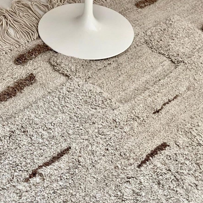 Sera Helsinki, Finnish designed hand-made rugs from Ethiopia, fair-trade, ethically made.  Available exclusively in  North America, Canada and USA, through Studio Nordhaven. Luoto Knotted Wool Rug - Saaristo Collection