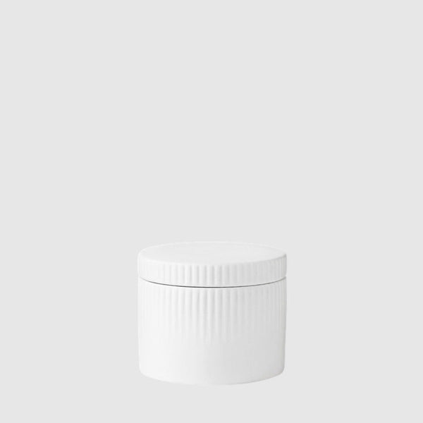 Pleat salt jar - white