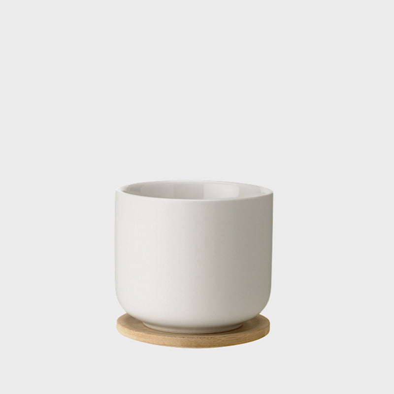 Theo cup, with coaster/lid - sand
