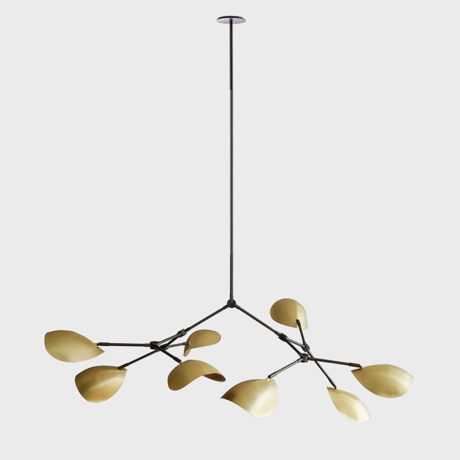 Stingray Chandelier, Brass w/ Rods