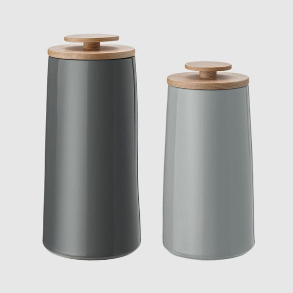 Emma storage jar, small - grey