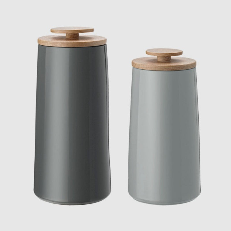 Emma storage jar, tall - dark grey