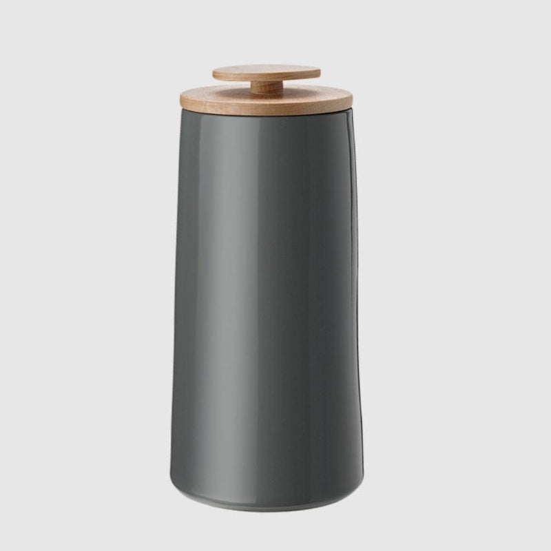 Emma storage jar, tall - dark grey