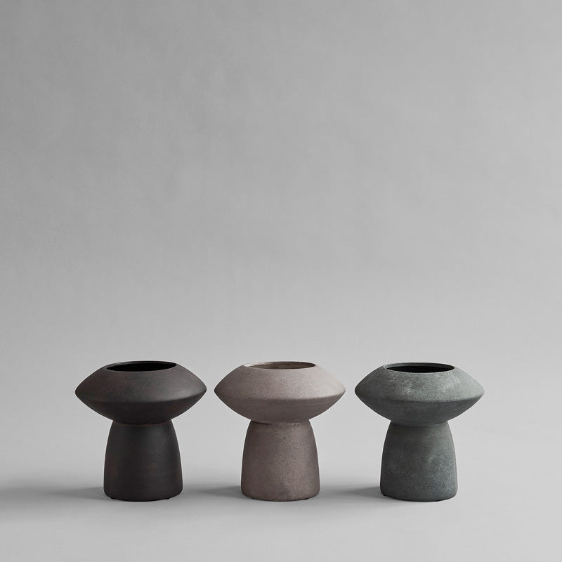 Sphere Vase, Fat - Dark Grey