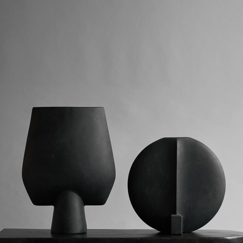 Sphere Vase Square Hexa - Black