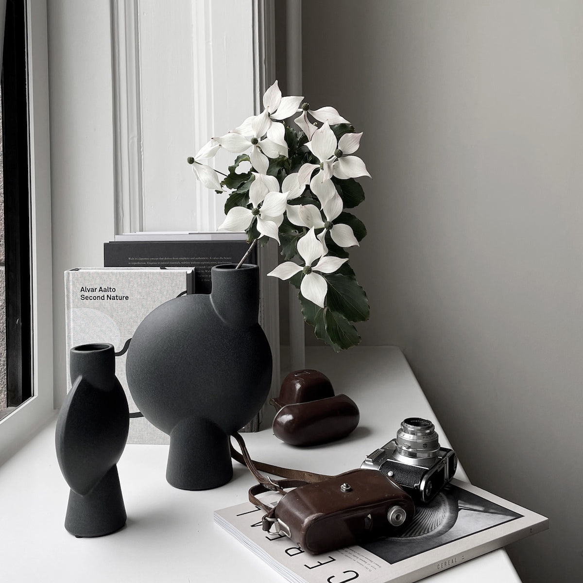 Sphere Vase Bubl, Medio - Black