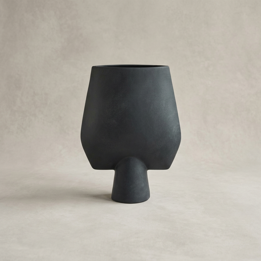 Sphere Vase Square Hexa - Black