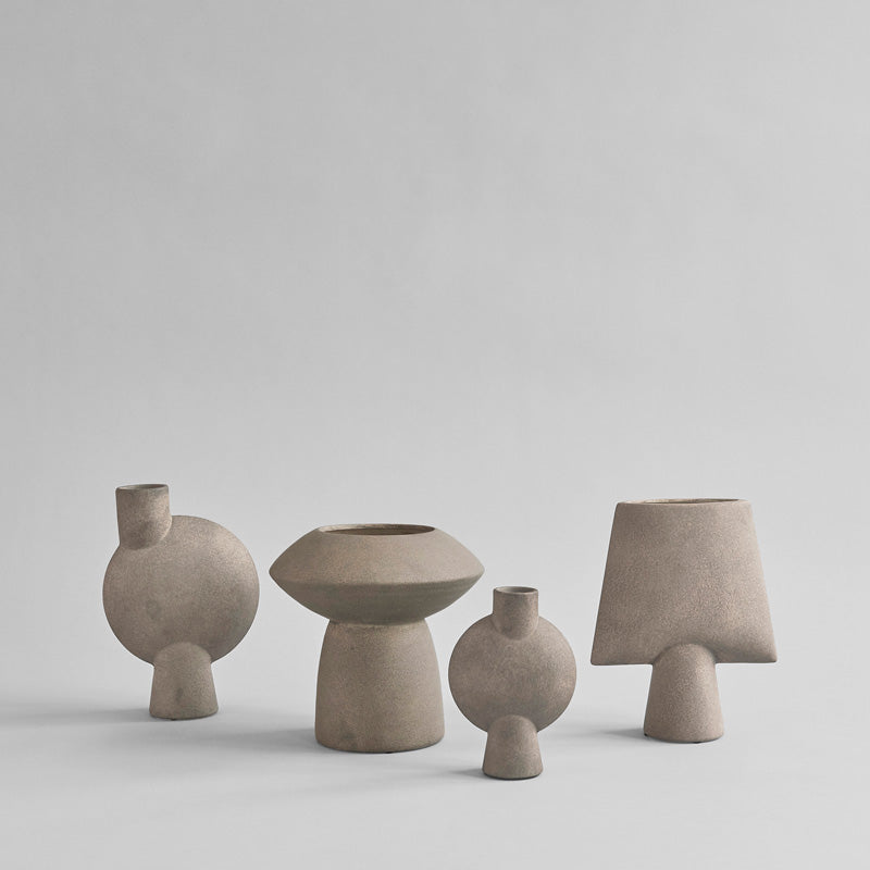 Sphere Vase, Fat - Taupe