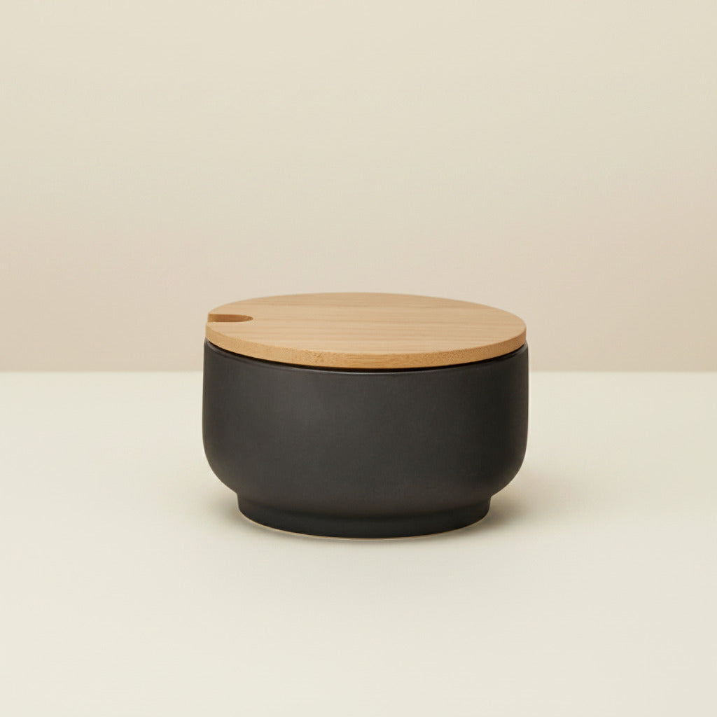 Theo sugar bowl - black