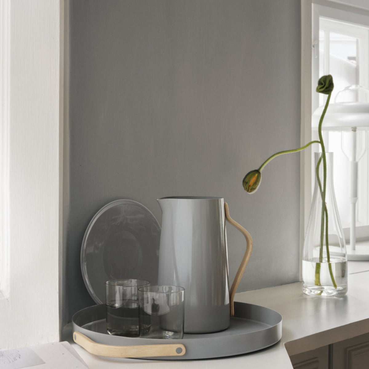 Emma serving tray - grey