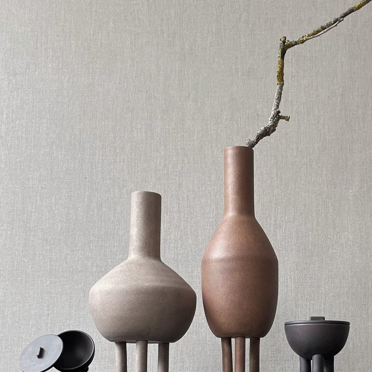Duck Vase, Fat - Taupe