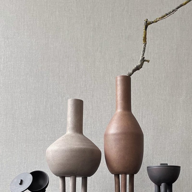 Duck Vase, Fat - Taupe