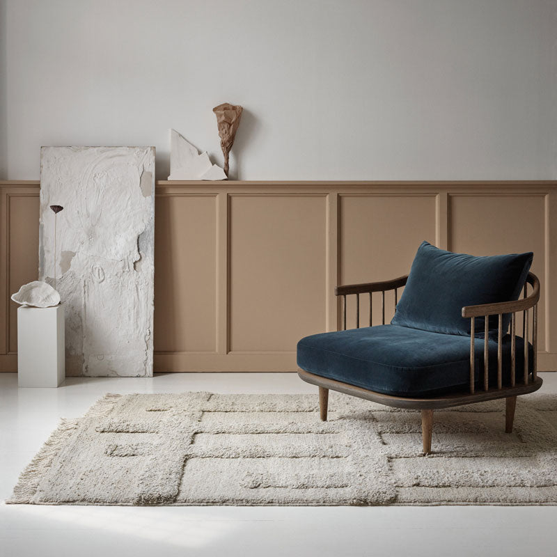 Sera Helsinki, Finnish designed hand-made rugs from Ethiopia, fair-trade, ethically made.  Available exclusively in  North America, Canada and USA, through Studio Nordhaven. Valli Knotted Wool Rug - White + White - Saaristo Collection