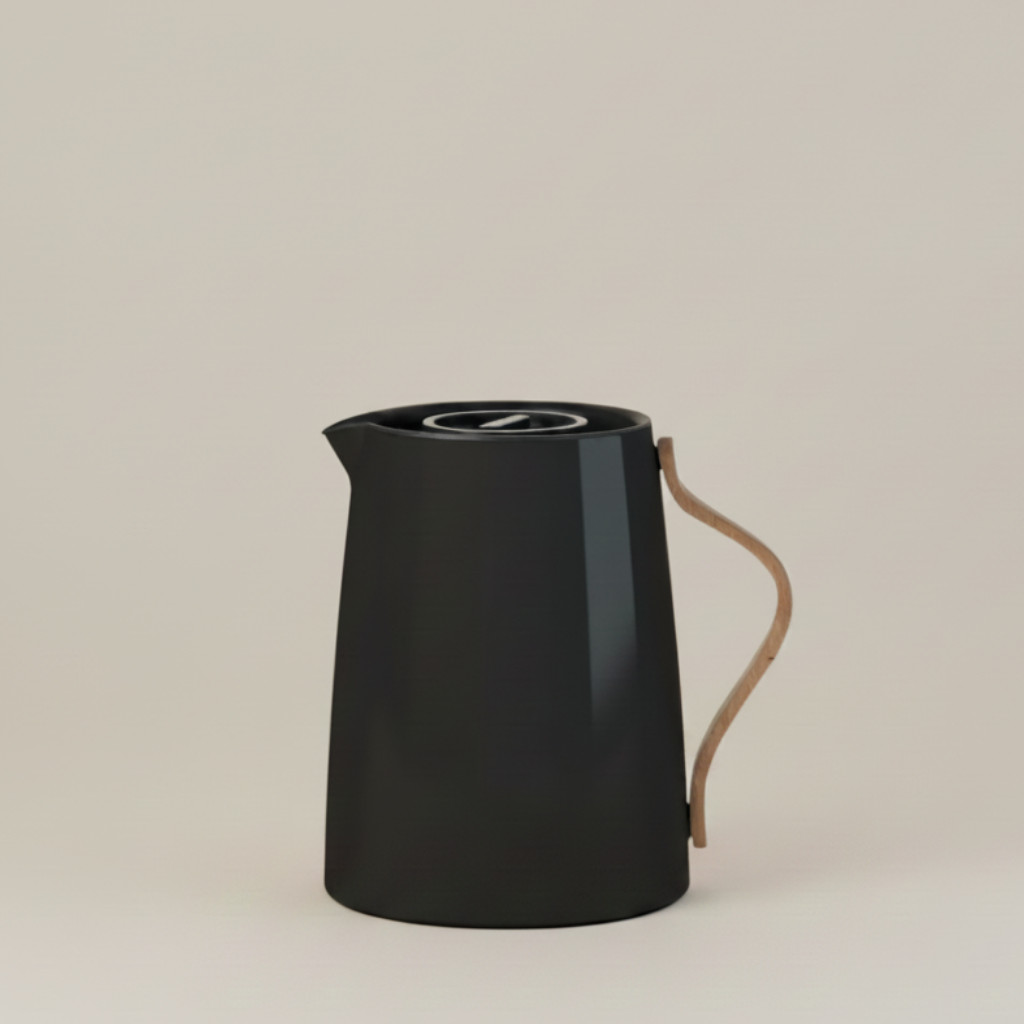 Emma vacuum jug with tea brewer - 1 L - black