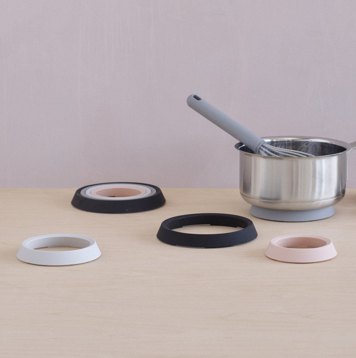 PLACE-IT Trivets 4 Pc. - black/grey/white/dusty rose